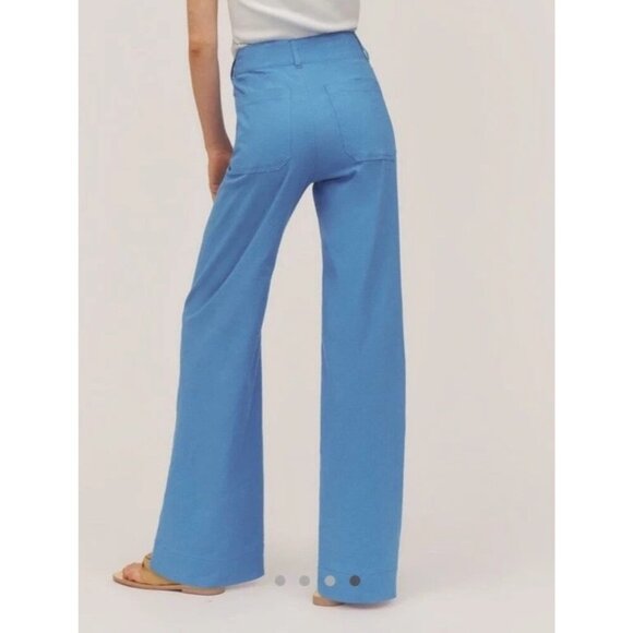 The Colette Beachy Linen Full-Length Wide-Leg Pants by Maeve 22W PLUS SIZE - Picture 2 of 3